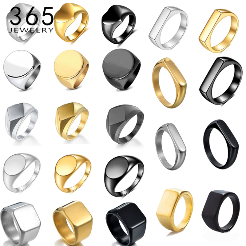 365 Stainless Steel Punk Rock  - Initial Ring Custom recension och pris