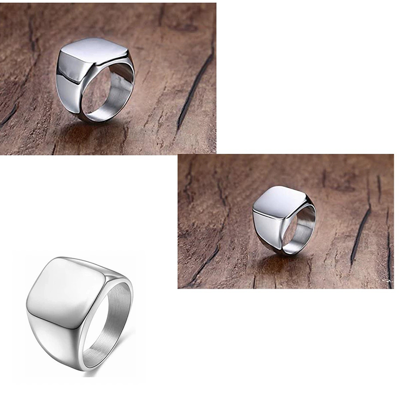 365 Stainless Steel Punk Rock  - Initial Ring Custom recension och pris