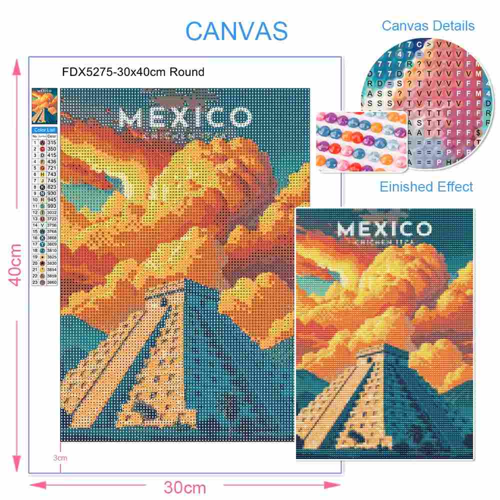 Diamond Painting Seascape Town - Photo Mosaic Print recension och pris